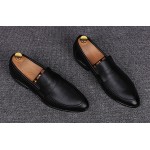 Black Point Head Mens Oxfords Flats Loafers Dress Shoes